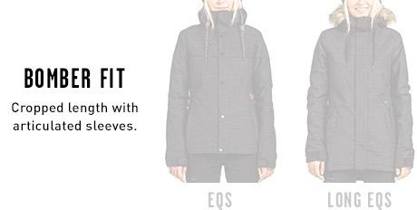 Womens Snow Jacket Bomber Fits