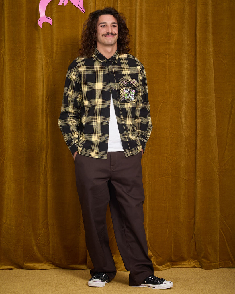 Ozzy Plaid Shirt - Mustard