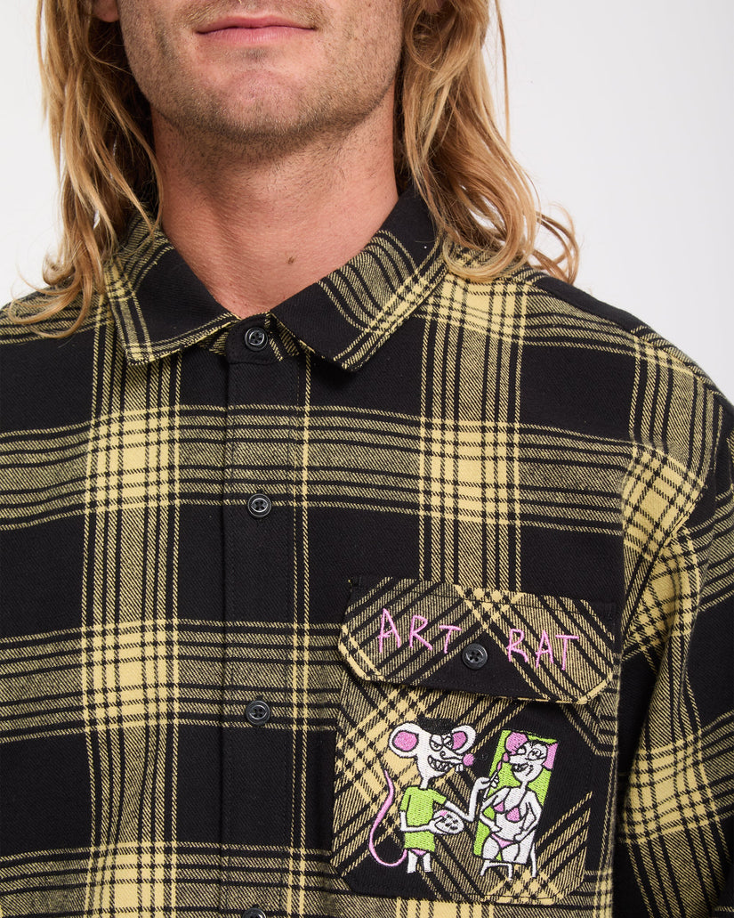 Ozzy Plaid Shirt - Mustard