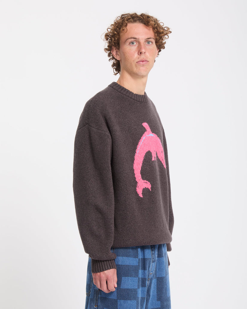 Ozzy Dolphin Sweater - Raisin