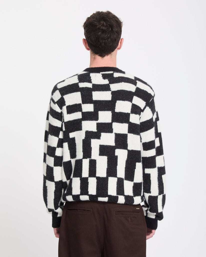 Carrau Check Sweater - Black