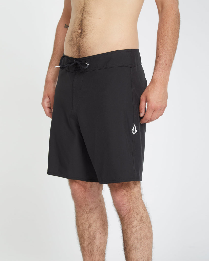 Boardshort Lido Solid Mod 18" - BLACK