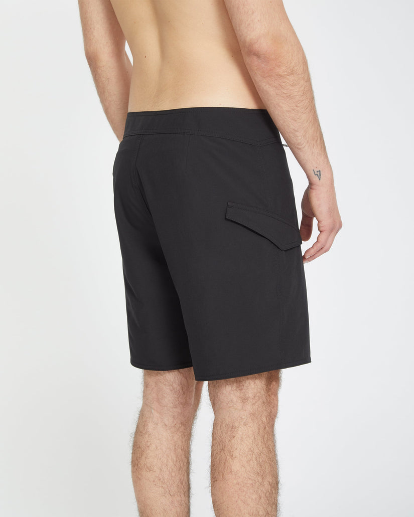 Boardshort Lido Solid Mod 18" - BLACK