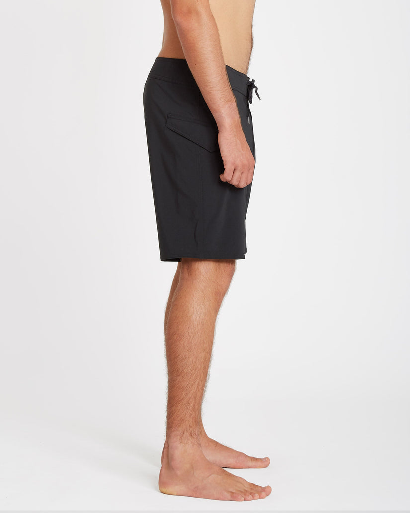 Boardshort Lido Solid Mod 18" - BLACK