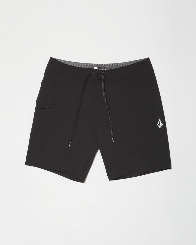 Boardshort Lido Solid Mod 18" - BLACK