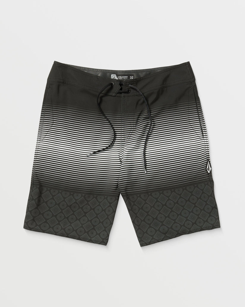 Boardshort Lido Stripe Mod 20" - BLACK
