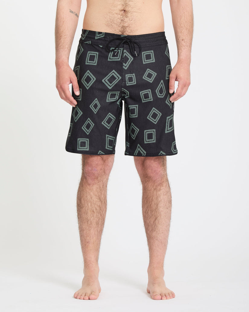 Contact Scallop Stoney 19" Boardshort - Black