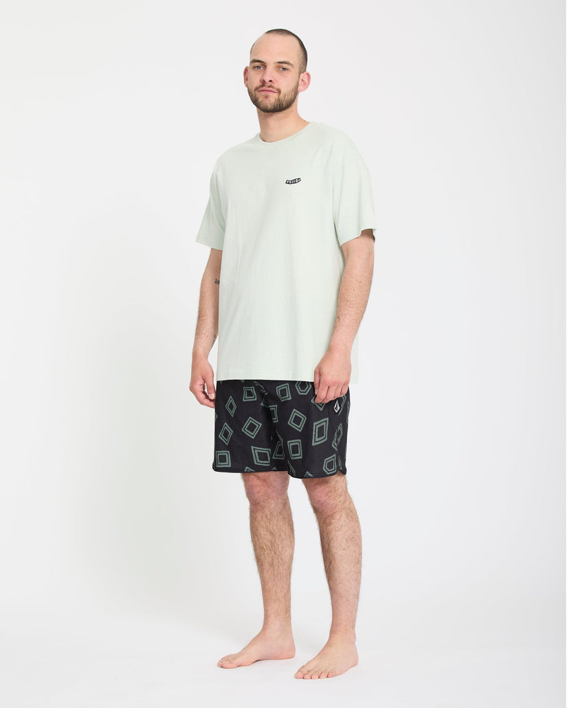 Contact Scallop Stoney 19" Boardshort - Black