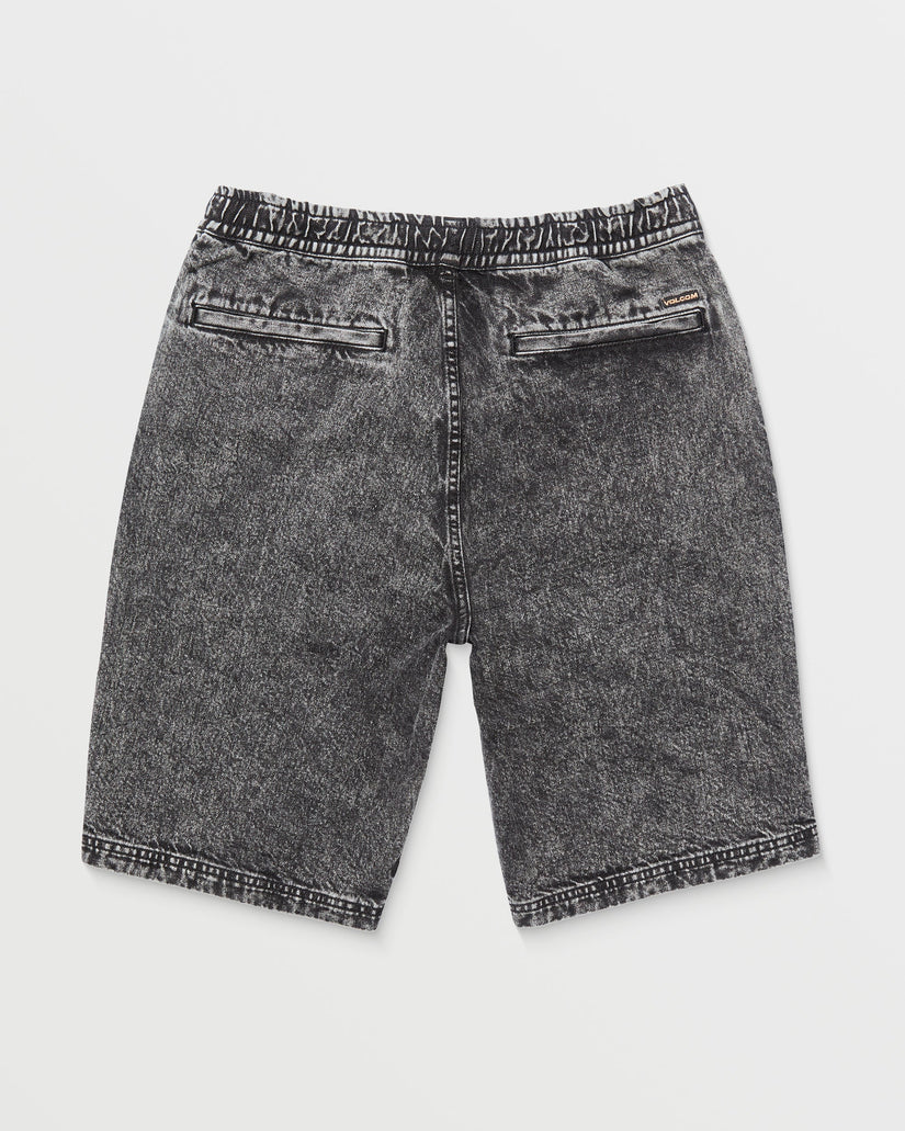 Short Freazy Loose Elasticated Waist 22" - LIGHT ACID BLACK