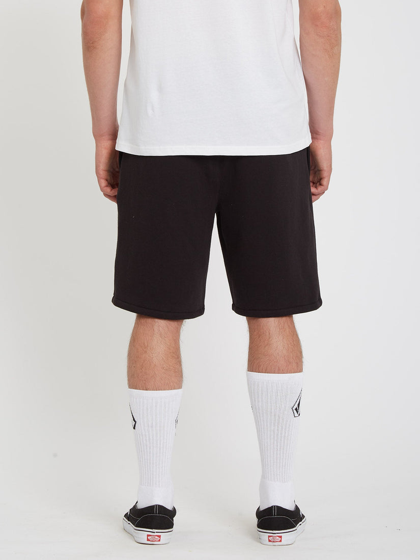 ICONIC STONE FLEECE SHORT (A1032102_BLK) [B]