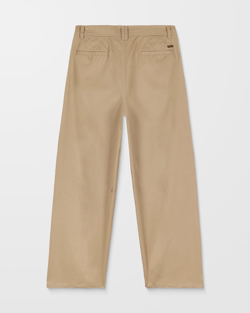 Baggos Pleat Trousers - Khaki