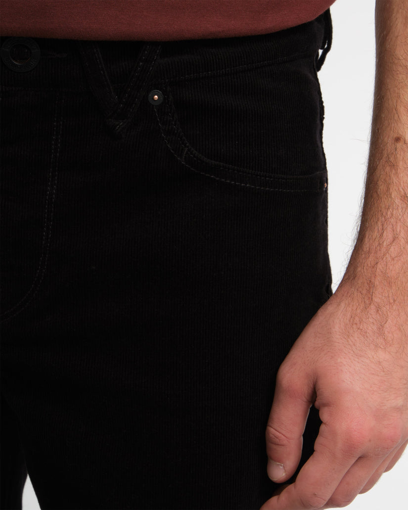 Pantalon Solver En Velours Côtelé 5 Poches - Black