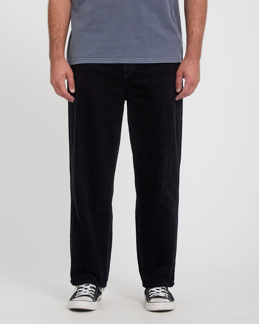 Billow Tapered Corduroy Trousers - Black