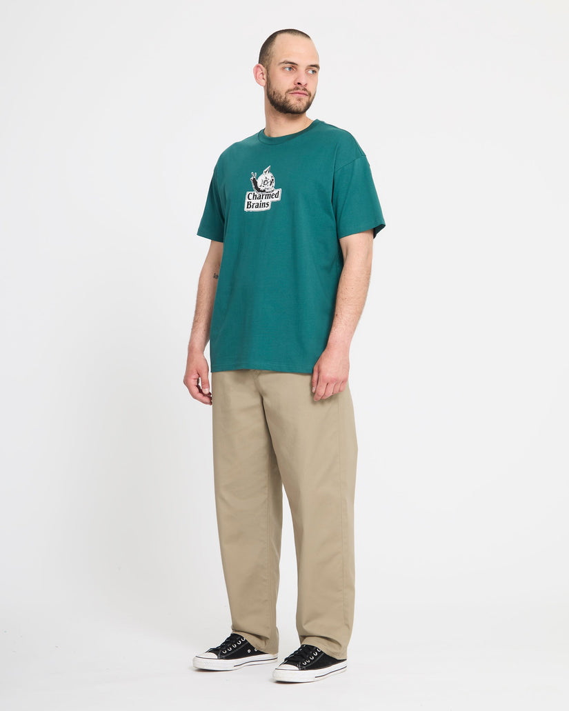 Freazy Loose Elasticated Waist Trousers - Khaki