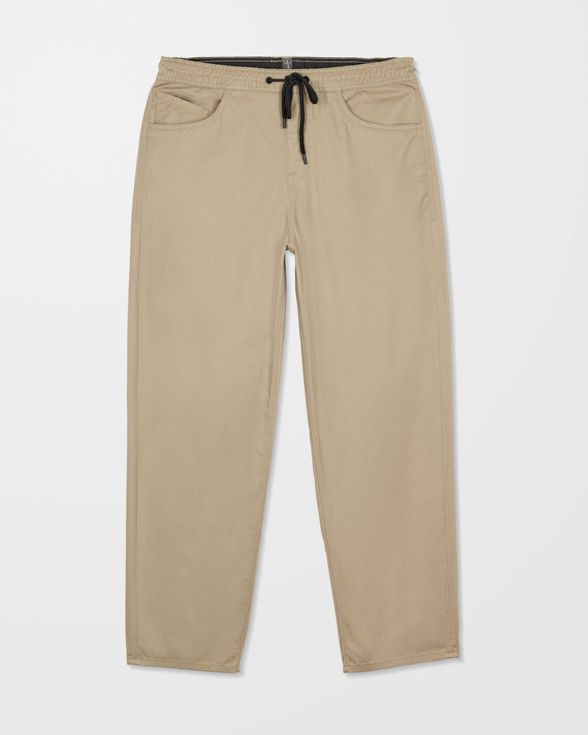 Freazy Loose Elasticated Waist Trousers - Khaki