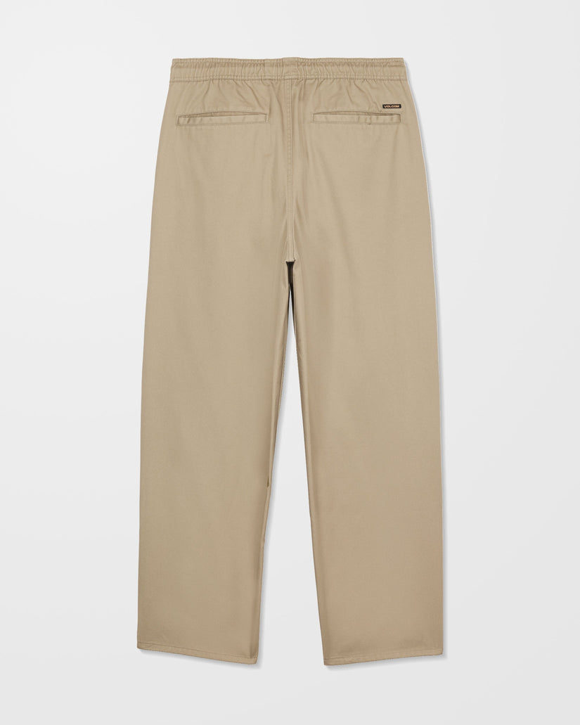 Freazy Loose Elasticated Waist Trousers - Khaki