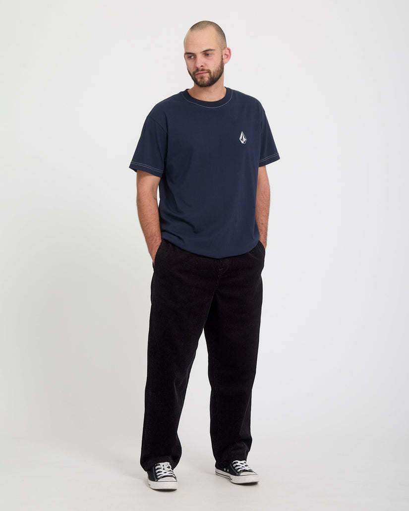 Freazy Loose Corduroy Trousers - Black