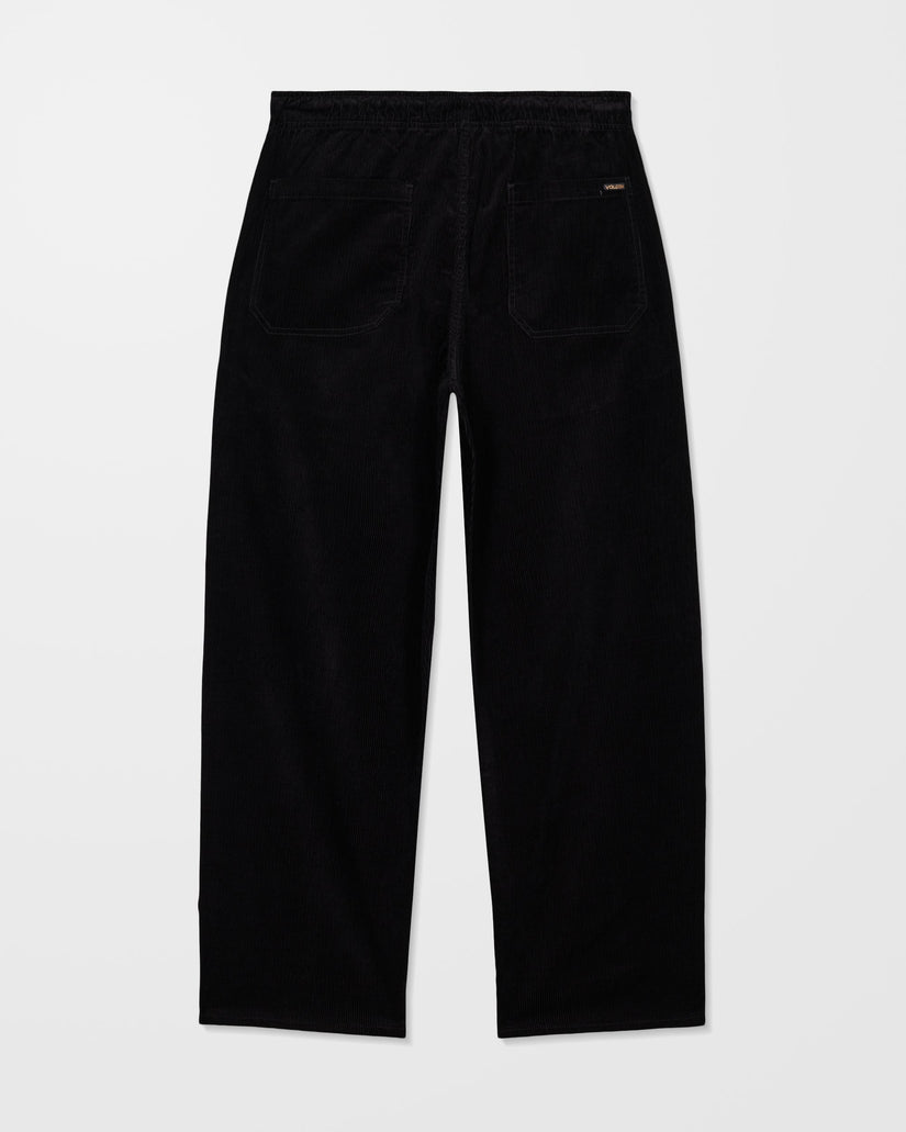 Freazy Loose Corduroy Trousers - Black