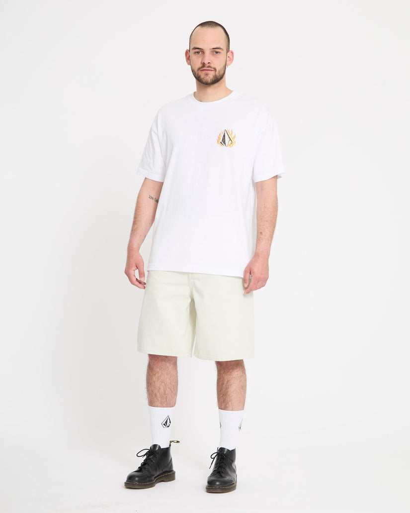 Billow 22" Denim Short - Dirty White