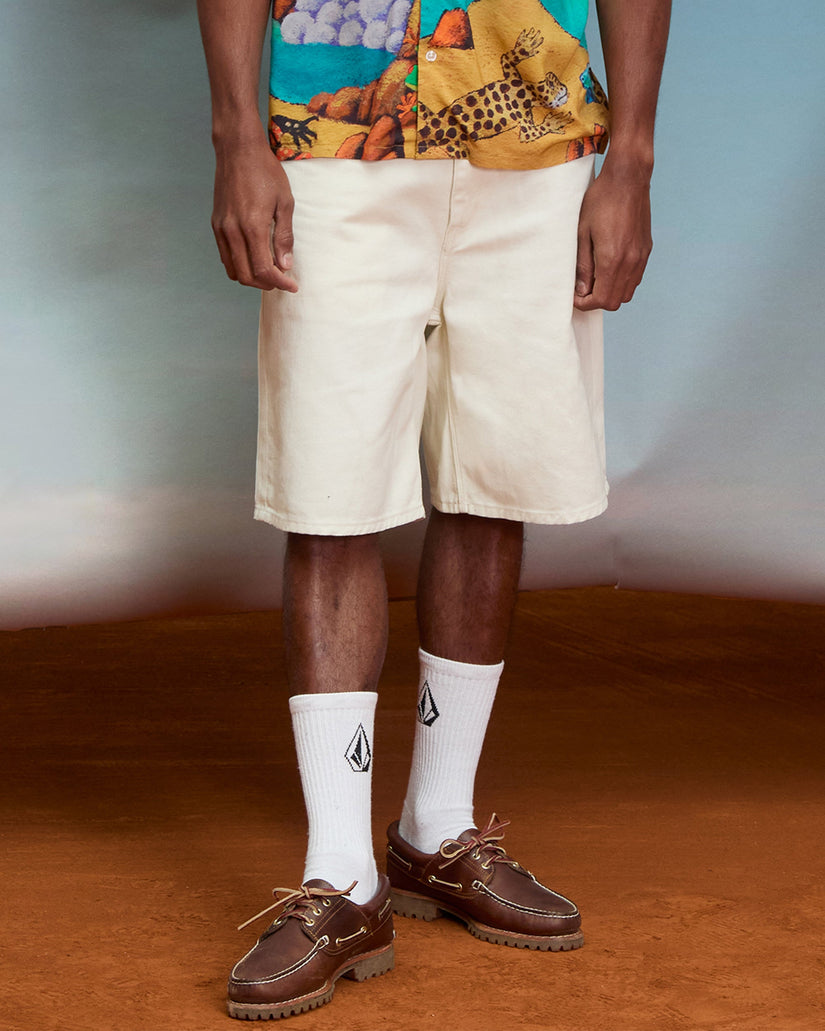 Billow 22" Denim Short - Dirty White