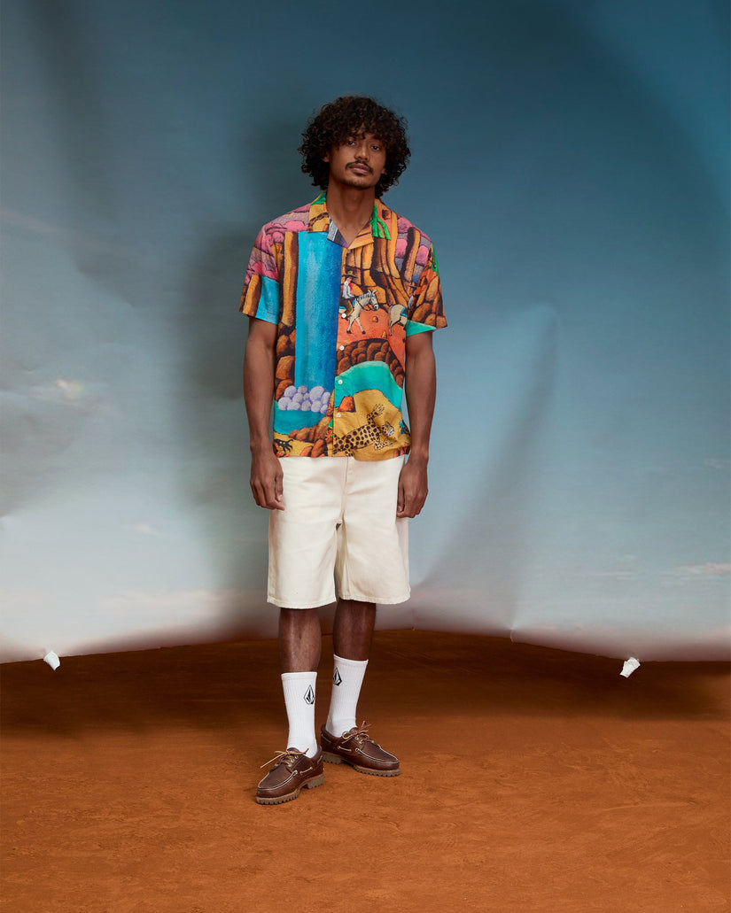 Billow 22" Denim Short - Dirty White