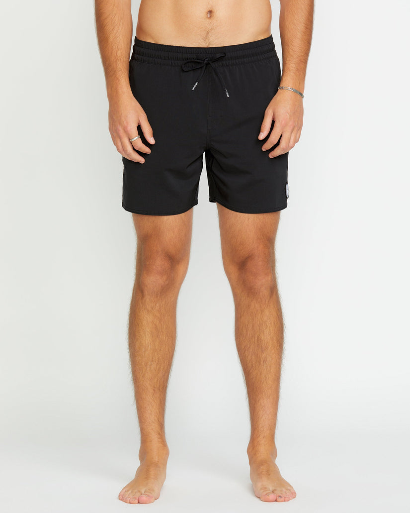 Boardshort Lido Solid Trunk 16" - BLACK
