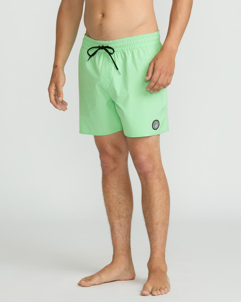 Lido Solid Trunk 16" Boardshort - Jade Cream