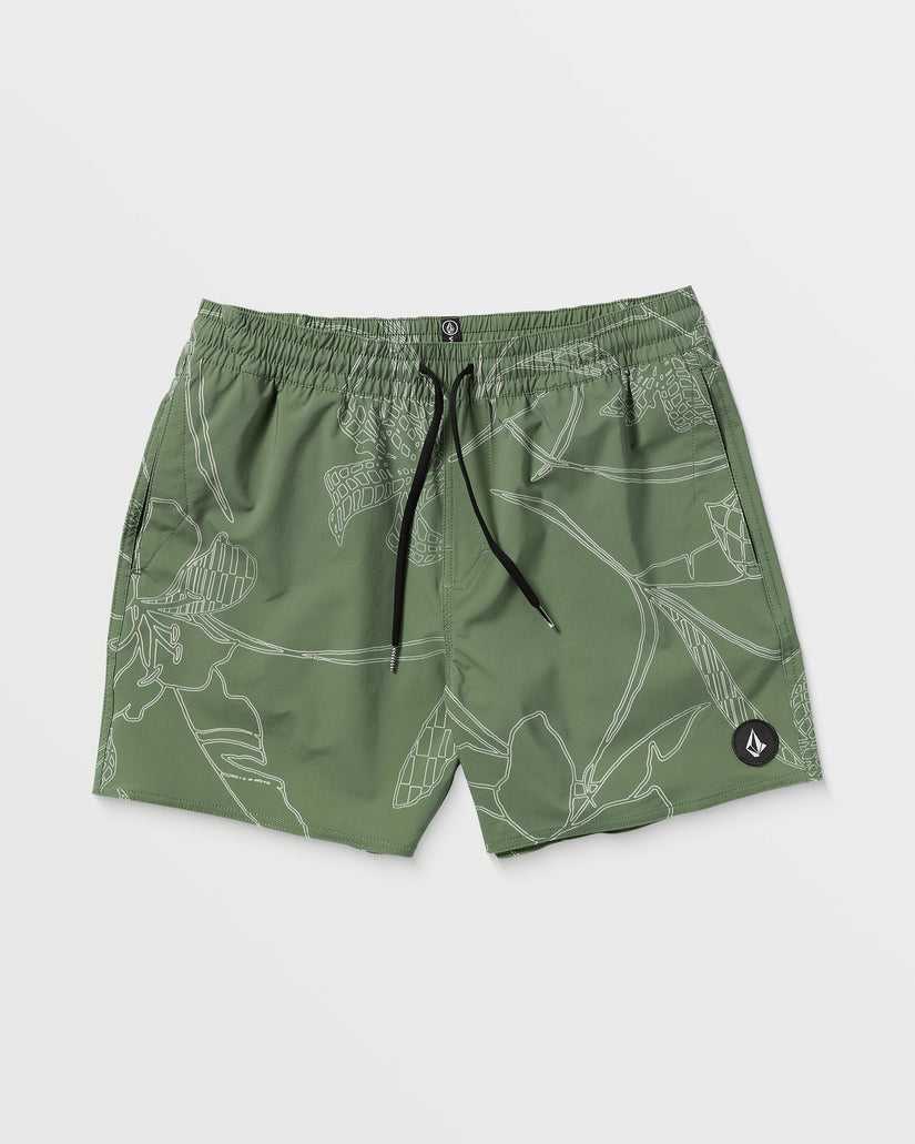 Boardshort Lido Print Trunk 16" - LIGHT OLIVE