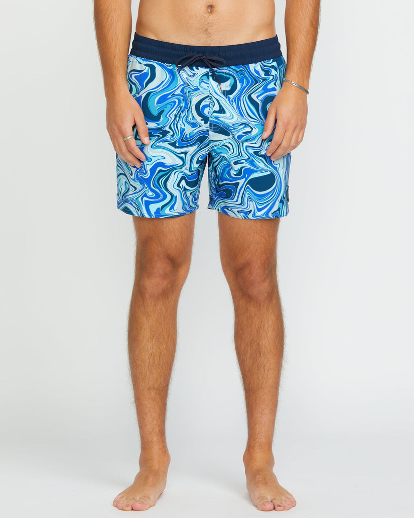 Boardshort Lido Print Trunk 16" - NAVY