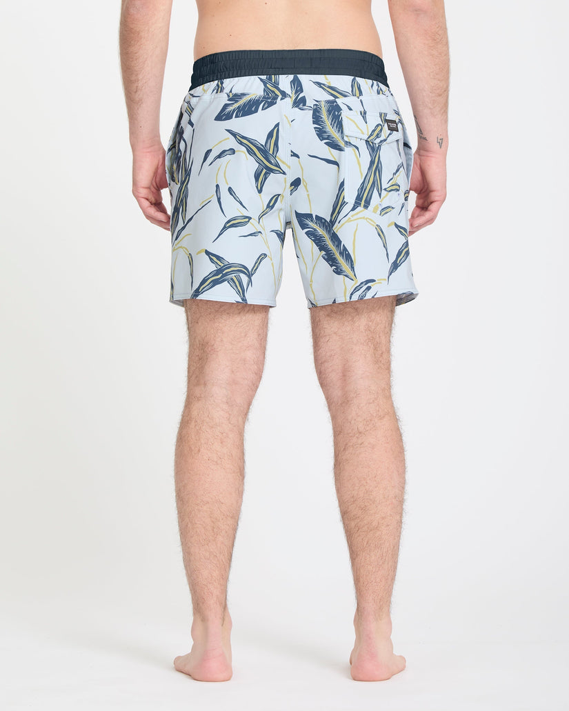 Lido Print Trunk 16" Boardshort - Light Blue Acid