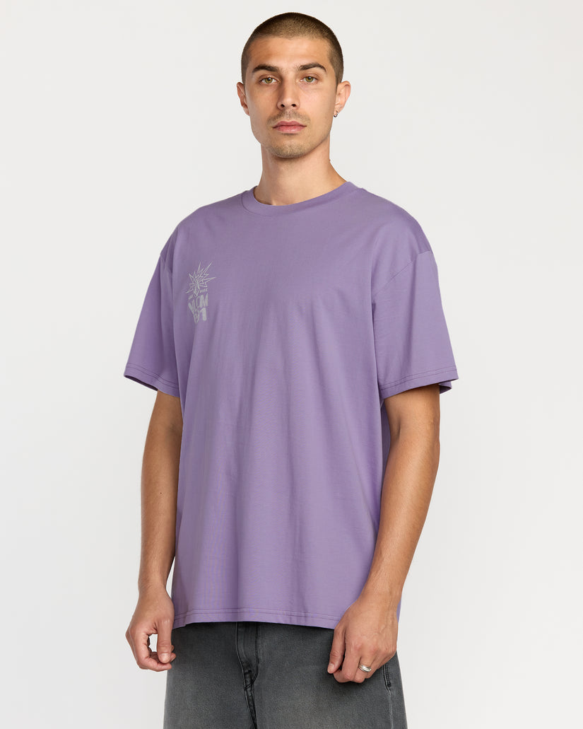 T-Shirt Tune In - Purple Ash