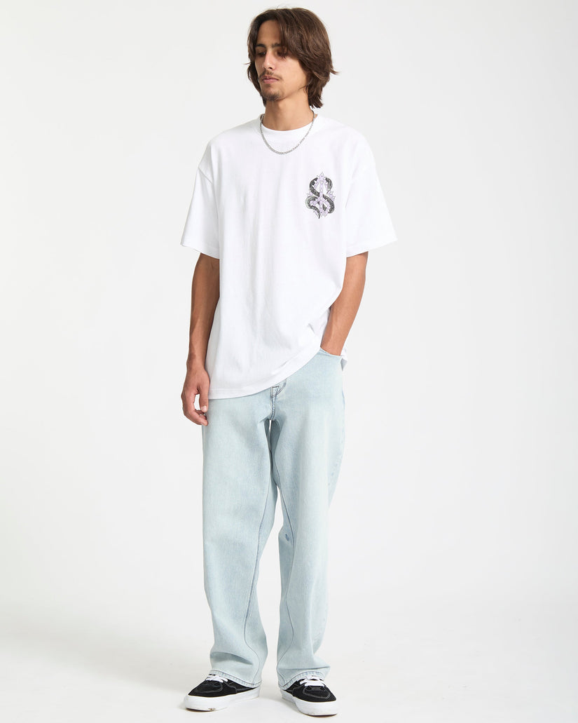 T-Shirt Snake Peace - White