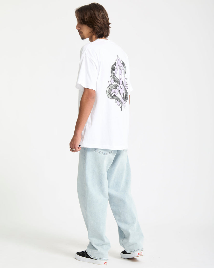 T-Shirt Snake Peace - White