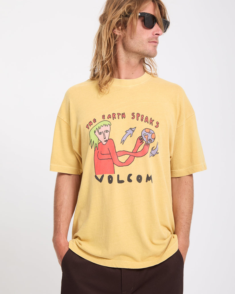 Earth Speaks T-Shirt - Mustard