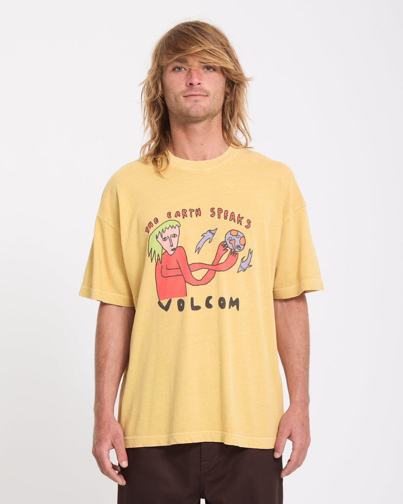 Earth Speaks T-Shirt - Mustard