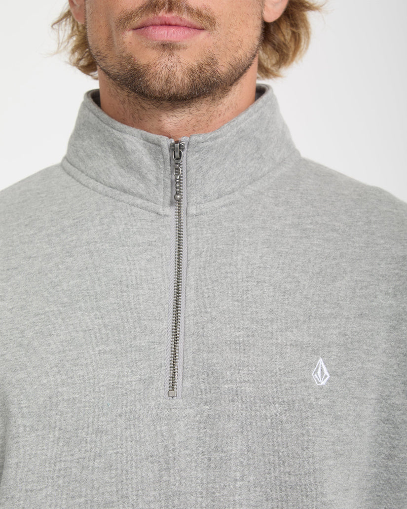 Single Stone Quarter Zip Sweatshirt - Heather Grey