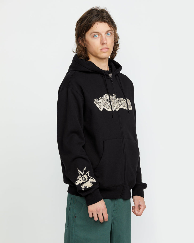 Sweat à Capuche Zippé Volcom Ent - BLACK