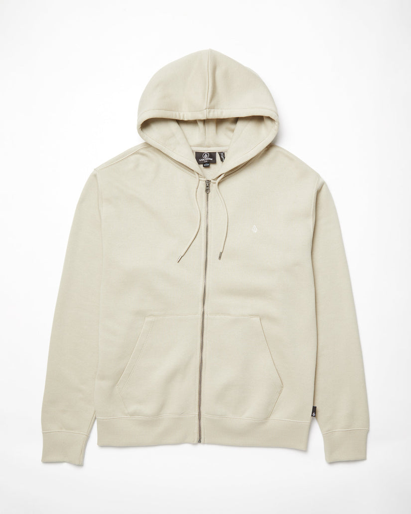 Sweat à Capuche Zippé Single Stone - LIGHT KHAKI