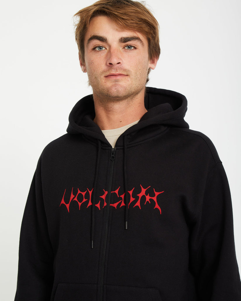 Sweat à Capuche Zippé Watanite - BLACK