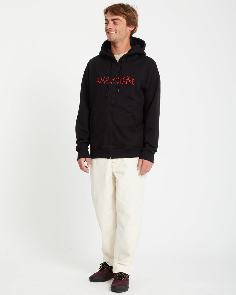 Sweat à Capuche Zippé Watanite - BLACK