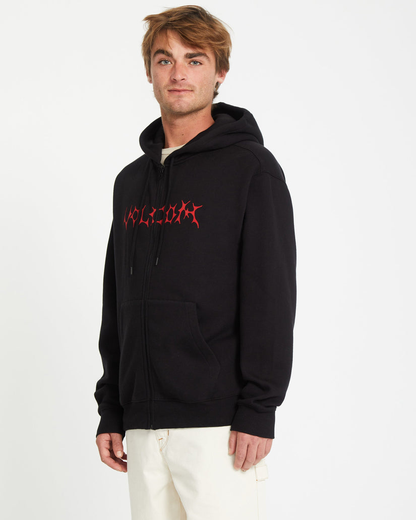 Sweat à Capuche Zippé Watanite - BLACK