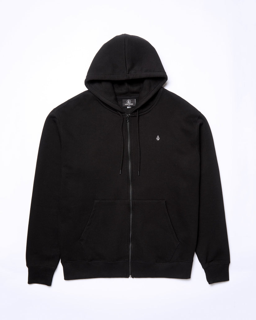 Single Stone Full Zip Hoodie - Black