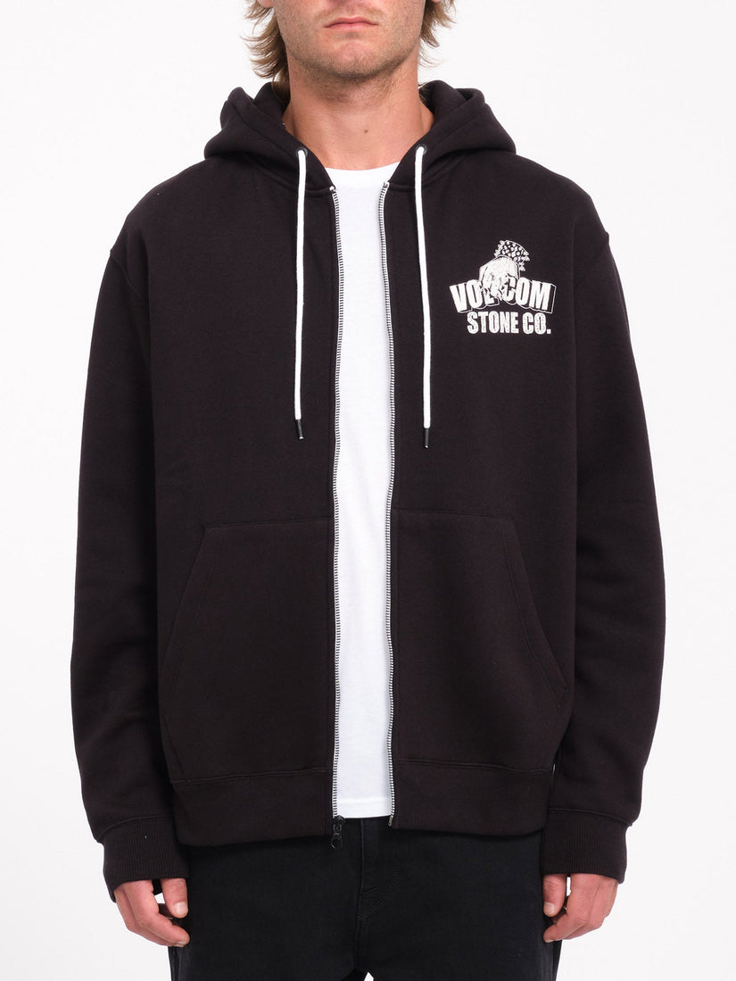 Sweat à capuche zippé Watanite - BLACK