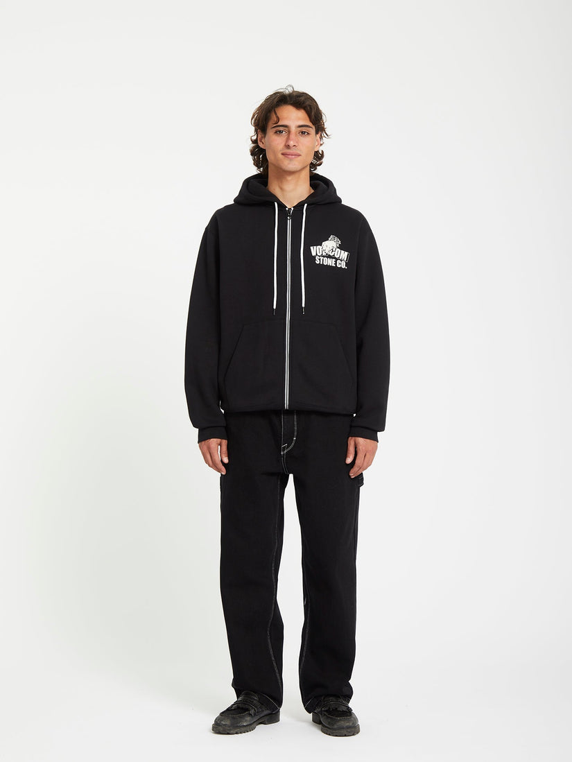 Sweat à capuche zippé Watanite - BLACK