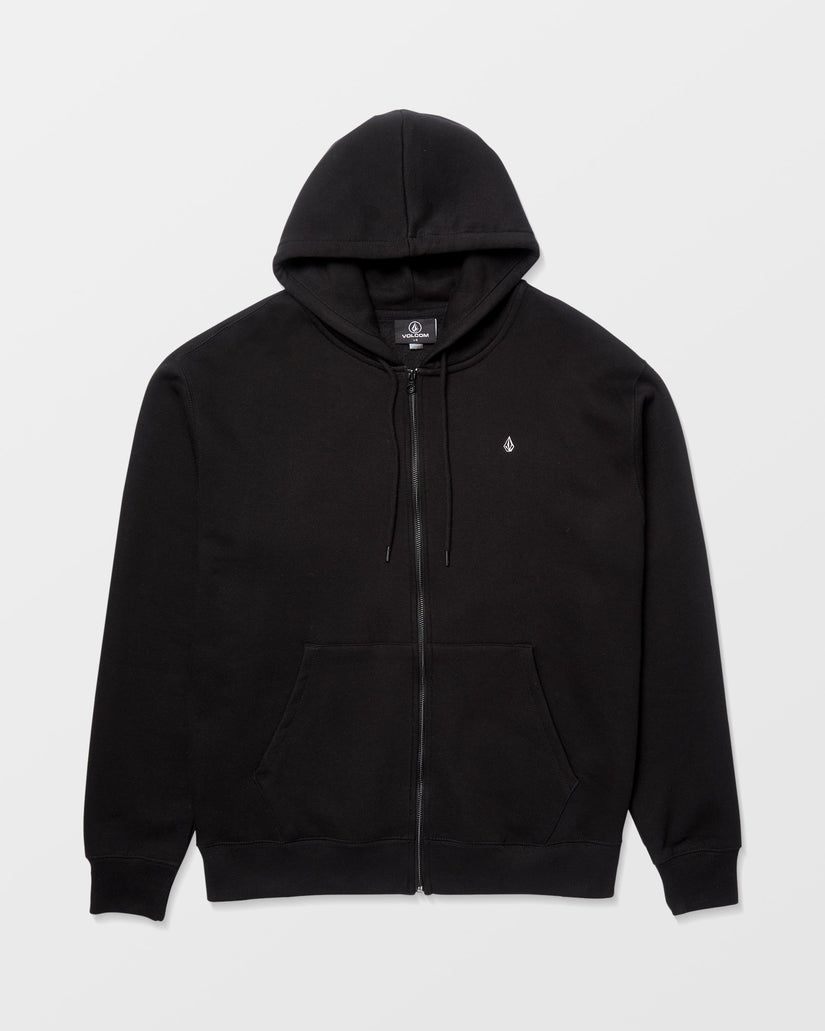 Sweat À Capuche Zippé Single Stone - Black