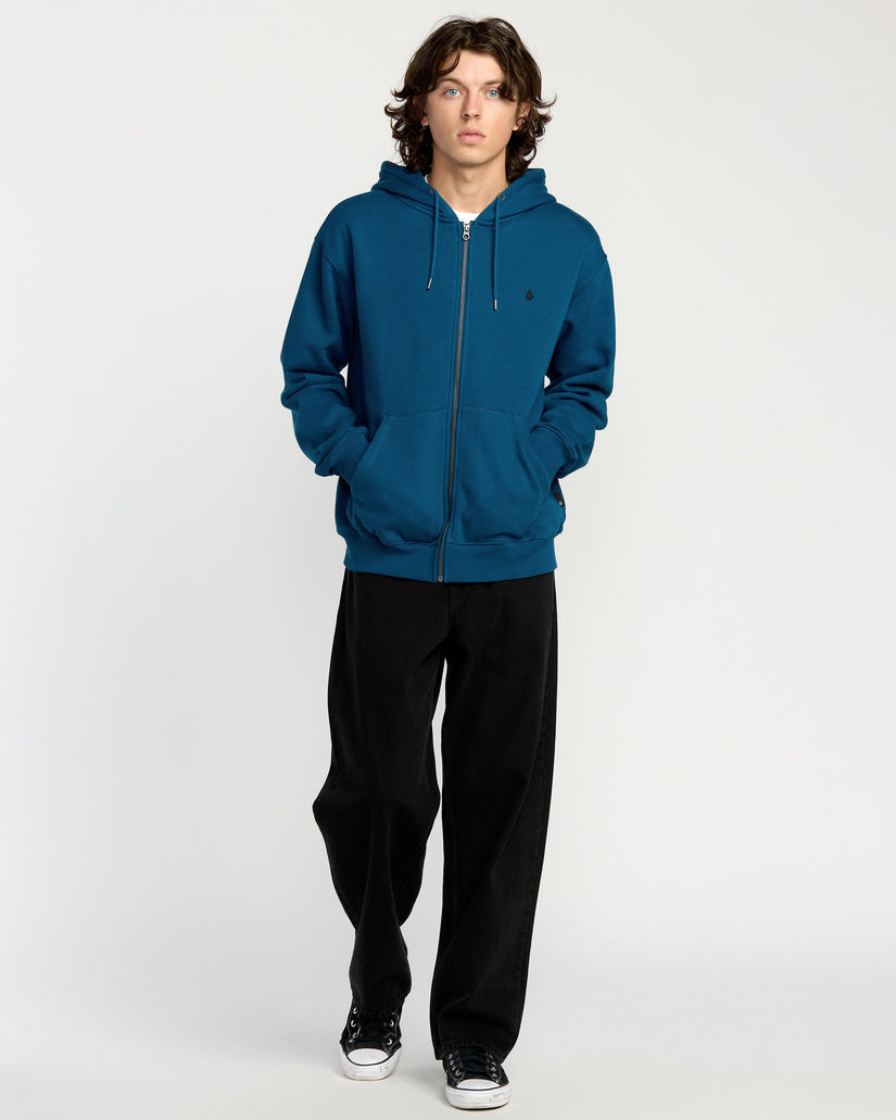 Sweat À Capuche Zippé Single Stone - Cosmic Blue