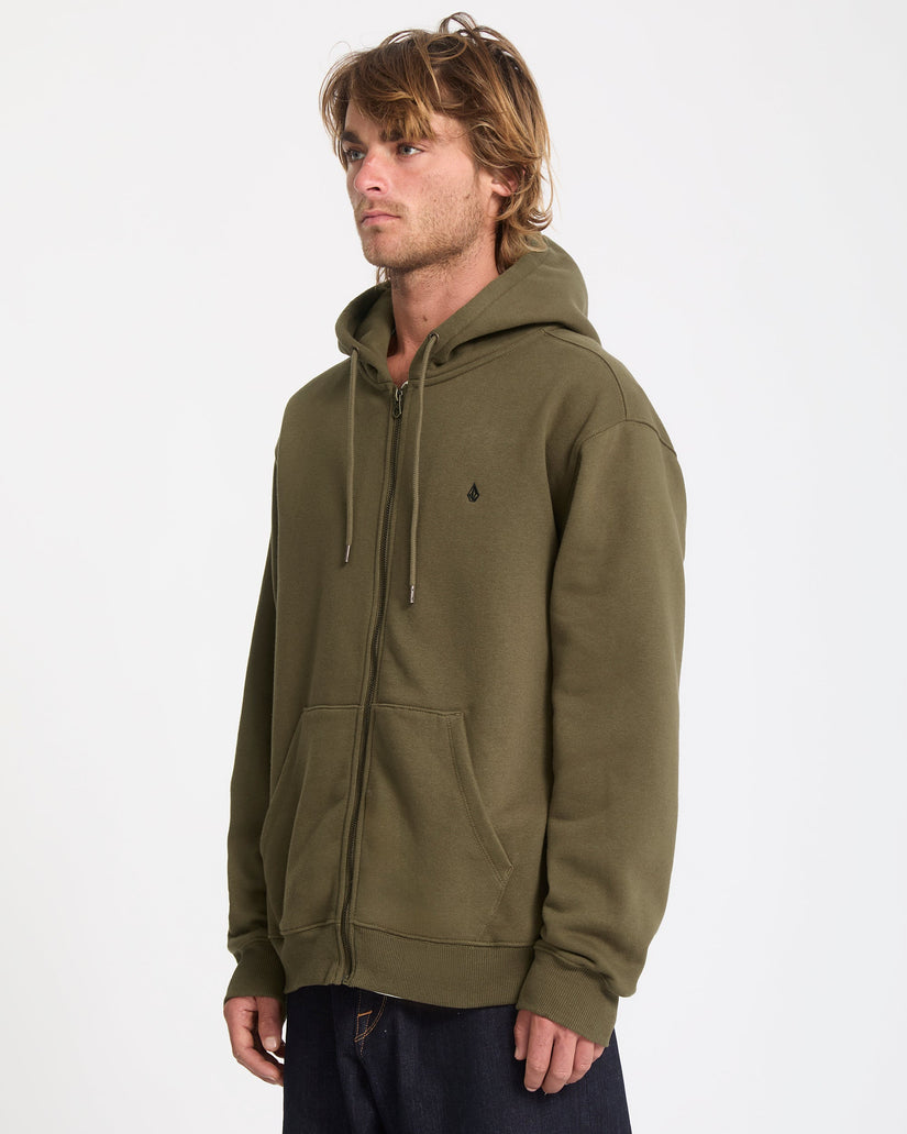 Sweat À Capuche Zippé Single Stone - Sage Leaf