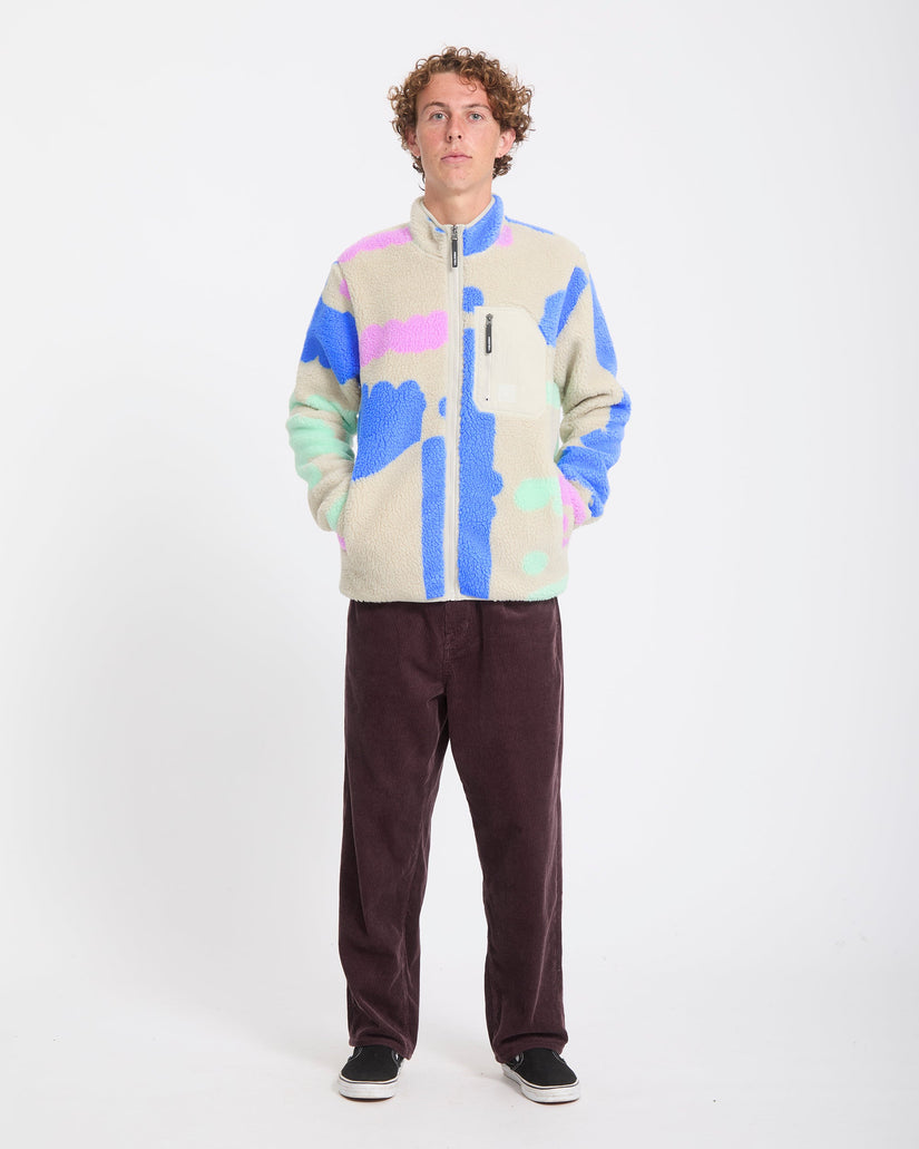 Carrau Fuzzar Zip Sherpa Jacket - Multi