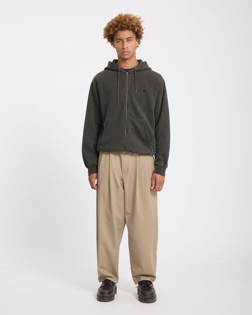 Single Stone Zip Sweatshirt - Rinsed Black