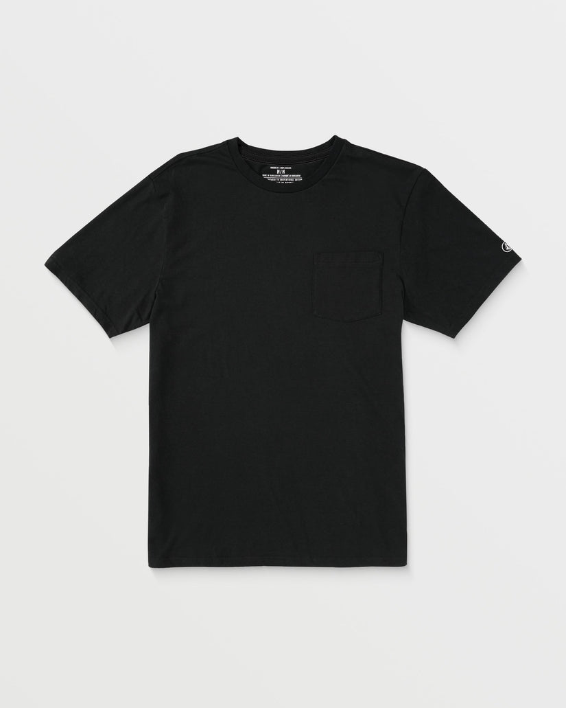 T-shirt Solid Pocket - BLACK